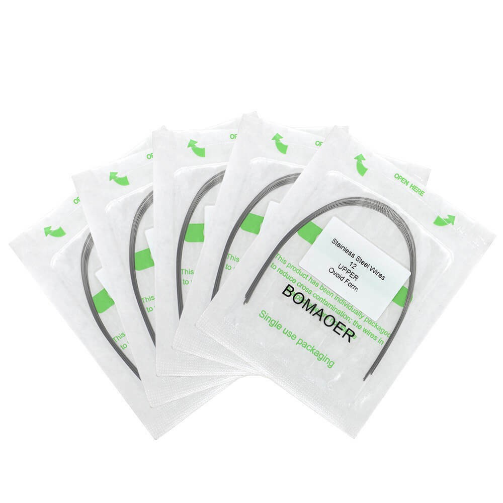 5 Packs Dental Orthodontic Staineless Steel Round Arch Wire Ovoid Form 012 Upper