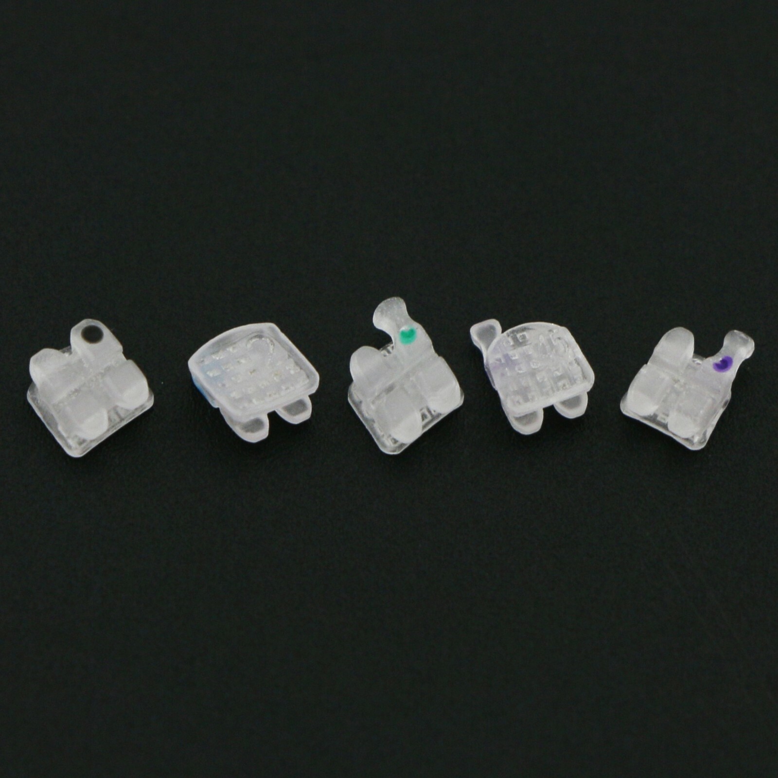 3M Style Dental Orthodontic Ceramic Bracket Braces Roth MBT .022 .018 Hooks 345