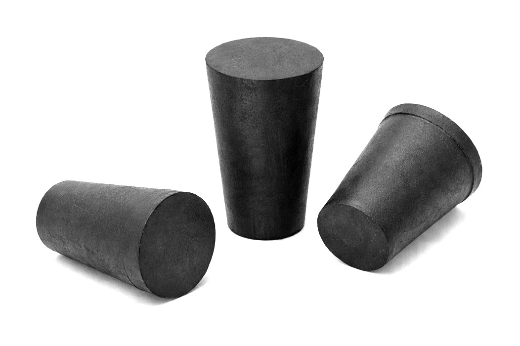 Solid Rubber Stoppers 1 Hole Laboratory Stoppers Various Sizes 10 per package