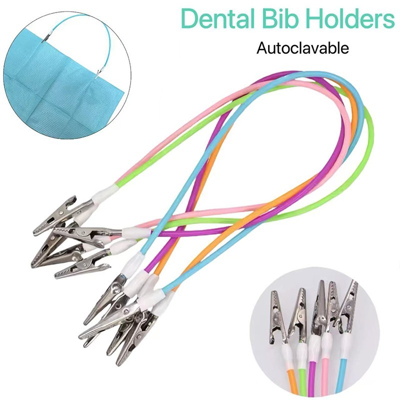 Premium Dental Bib Clips Napkin Holders Autoclavable Colorful for Dentist