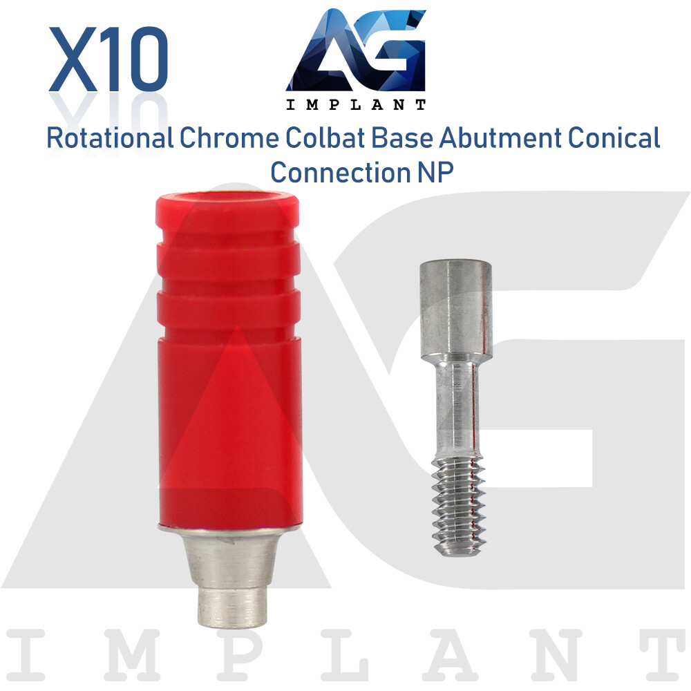 10 Chrome Cobalt Base Rotational NP Conical Connection With Screw 2.25mm
