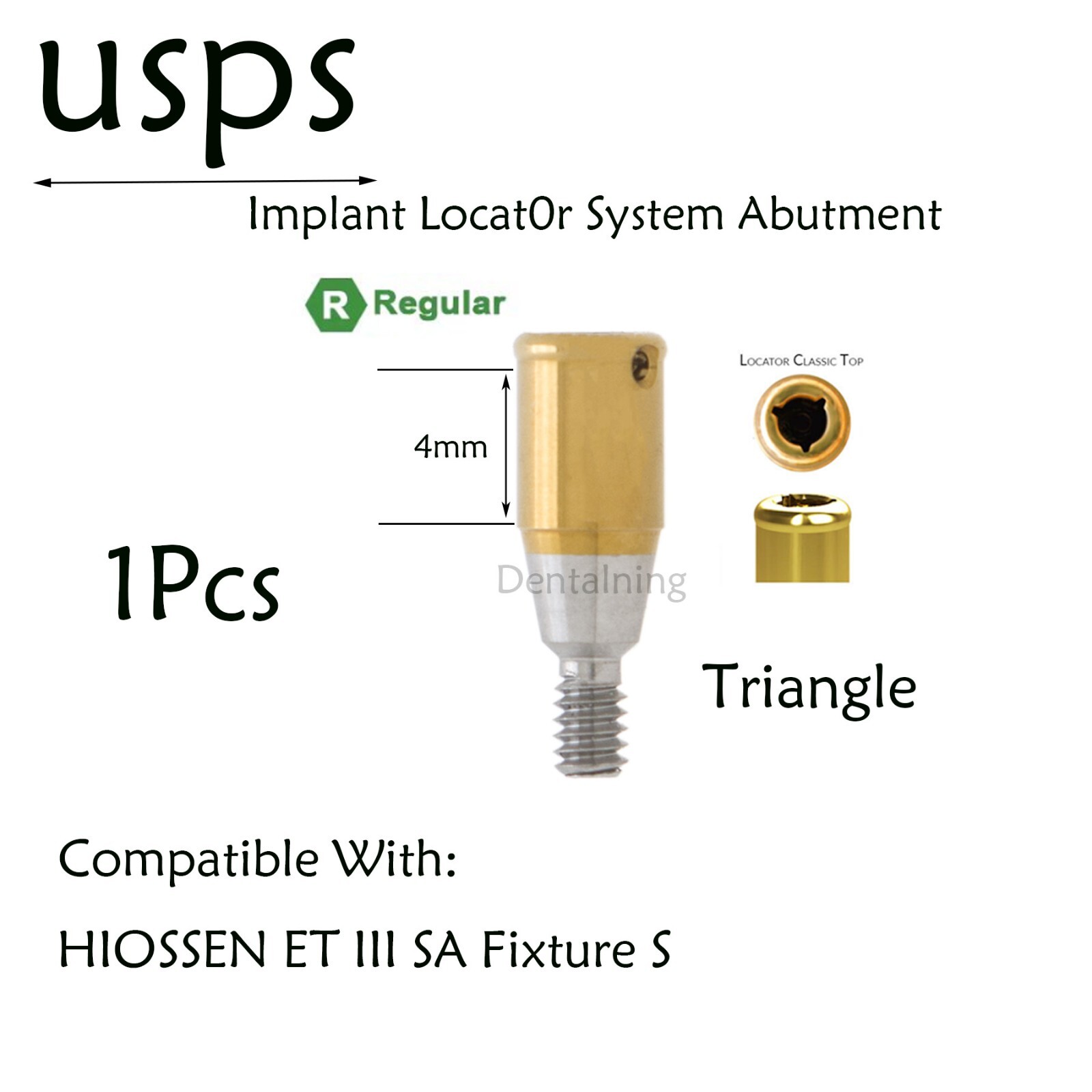 US Dental Overdenture Implant Abutment Locator Sys For Hiossen Regular 3/4/5.0mm