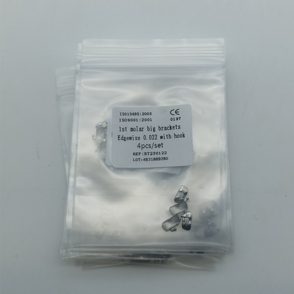 50Sets Dental 1st Brackets Molar Wide Big Bracket Orthodontic Roth MBT 022 Hooks