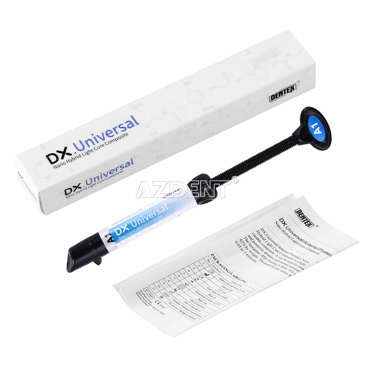 Dentex Dental Composite Light Cure Universal Resin /Acid Etching Gel 37%/Bonding