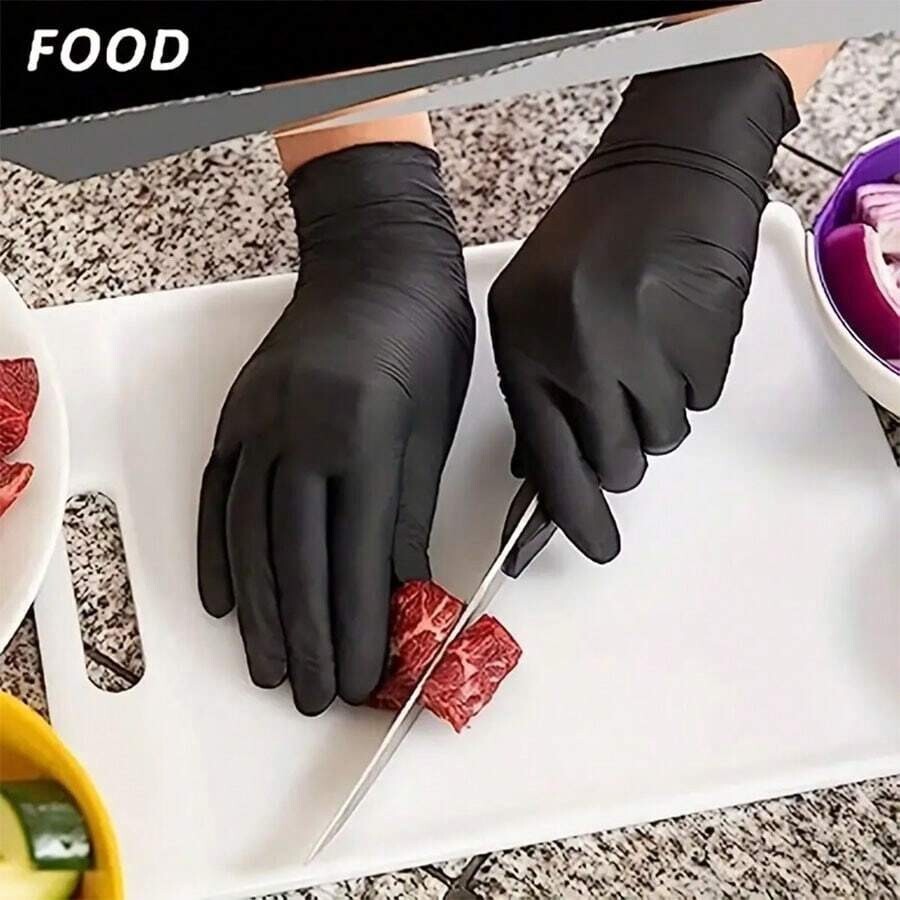 10 Pcs Disposable Nitrile Gloves M-Size Thick Powder Free Gloves for Men & Women