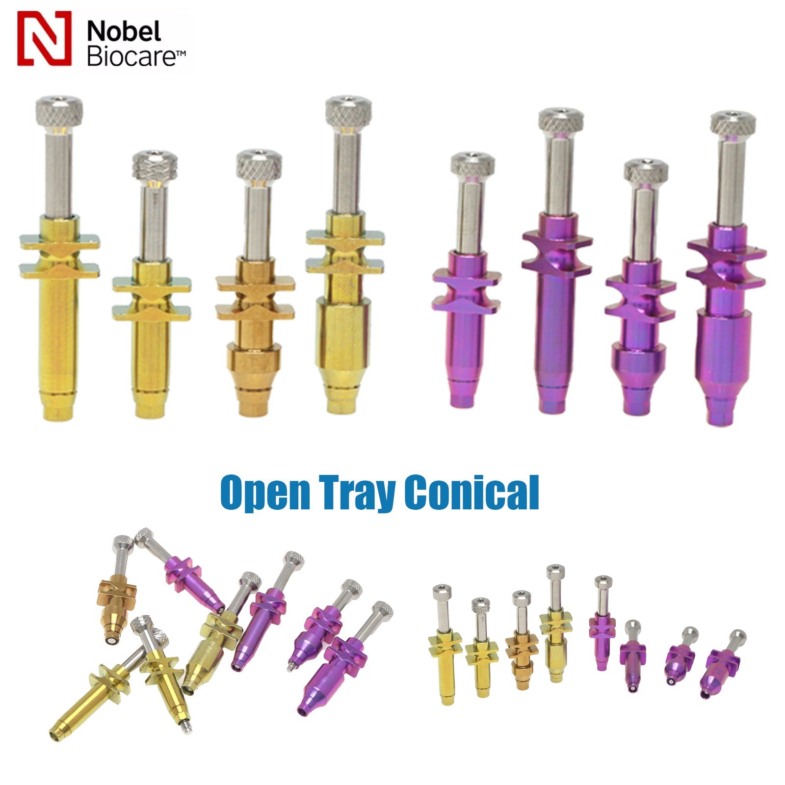 US Nobel Dental Impression Coping Open Closed Tray & Lab Analog Fit NP RP Alloy