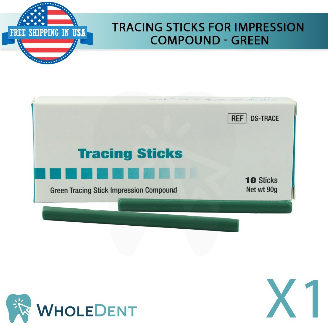 Restoration Dental Tracing Sticks Green 10pcs Impression Compound Mark