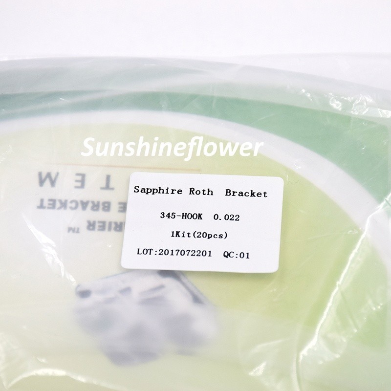Dental Orthodontic Monocrystalline Braces Sapphire Bracket MBT Roth 022 345 Hook