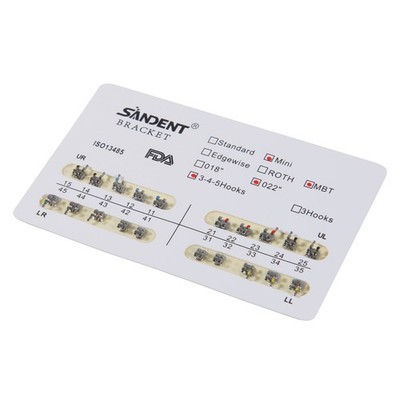 20PCS / PACK Dental bretelle attacchi ortodontici Mini MBT Slot 022 345 Hooks CE