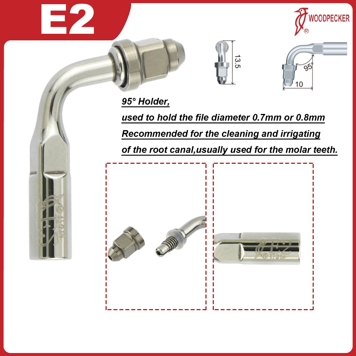 Woodpecker Dental Scaler Tips E Endo treatment tips Fit EMS Ultrasonic Scaler