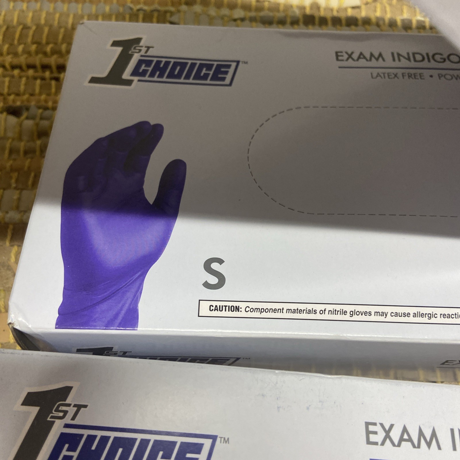 4x 1st Choice Indigo Nitrile Disposable Exam/Medical Gloves 3 Mil Latex-Free 100