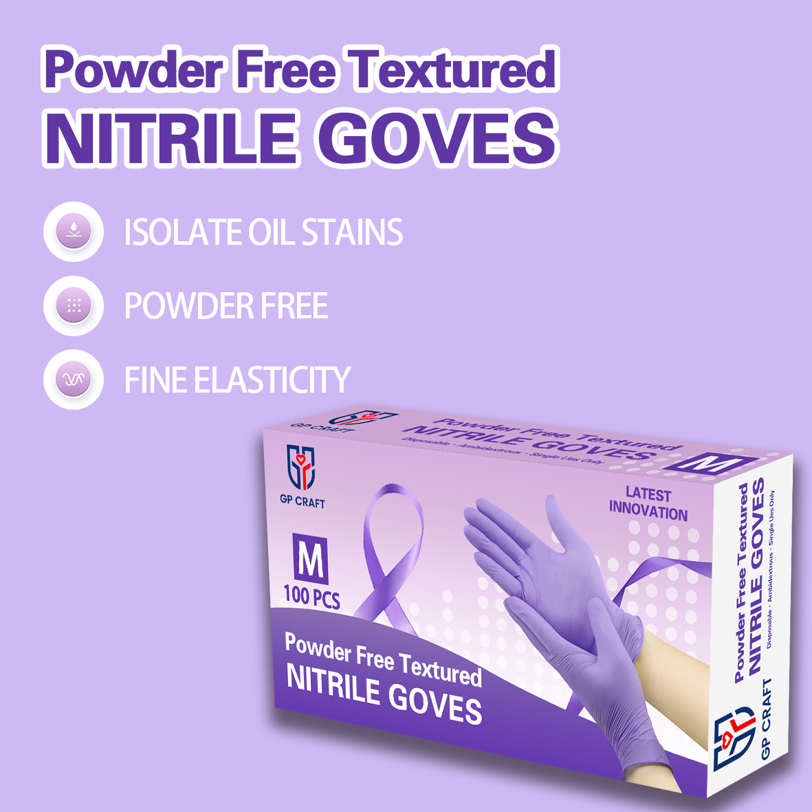 100pc Disposable Nitrile Exam 4-mil Latex Free Cleaning Food-Safe Gloves