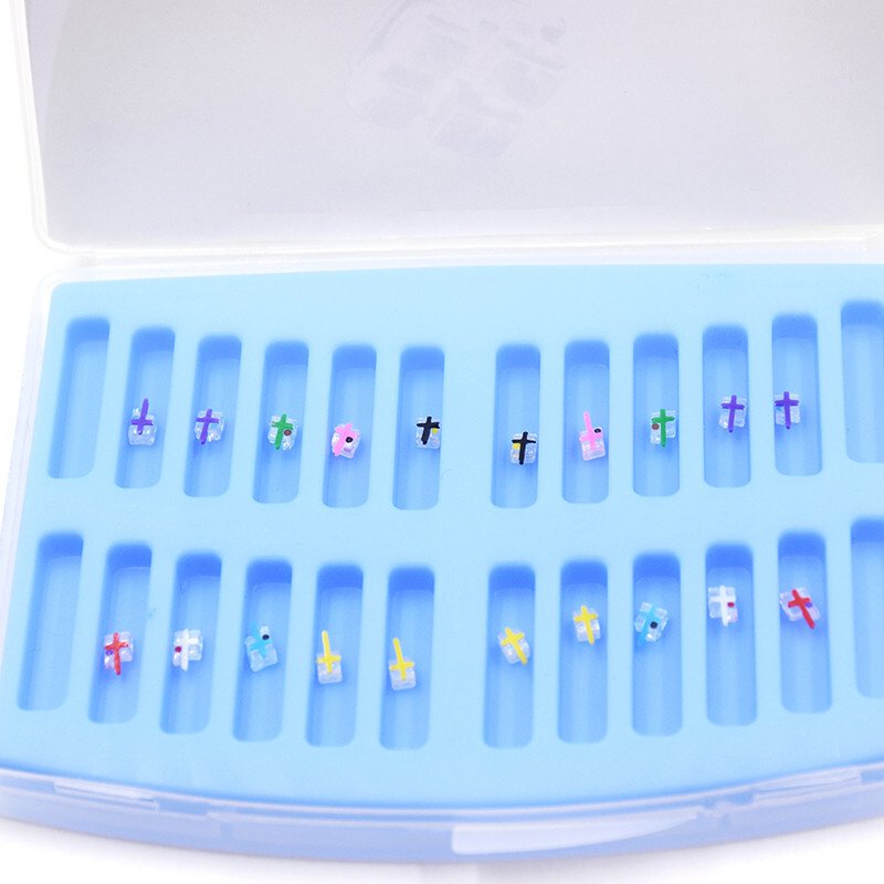 20 Pcs Dental Monocrystalline Sapphire Braces Ceramic Bracket Ortho Roth 022 345