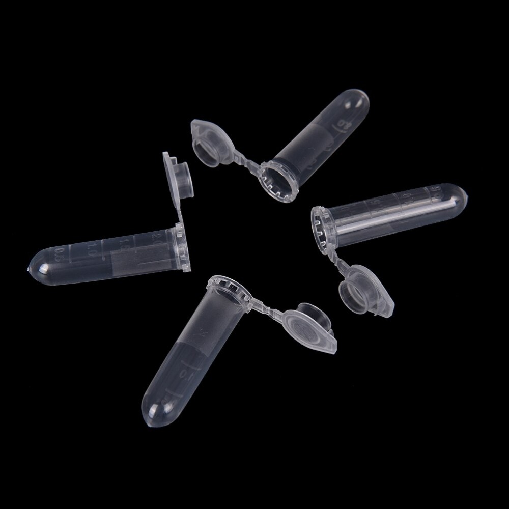 25x 2ml Graduated Centrifuge Microcentrifuge Plastic Vial Test Tubes Clear Lab