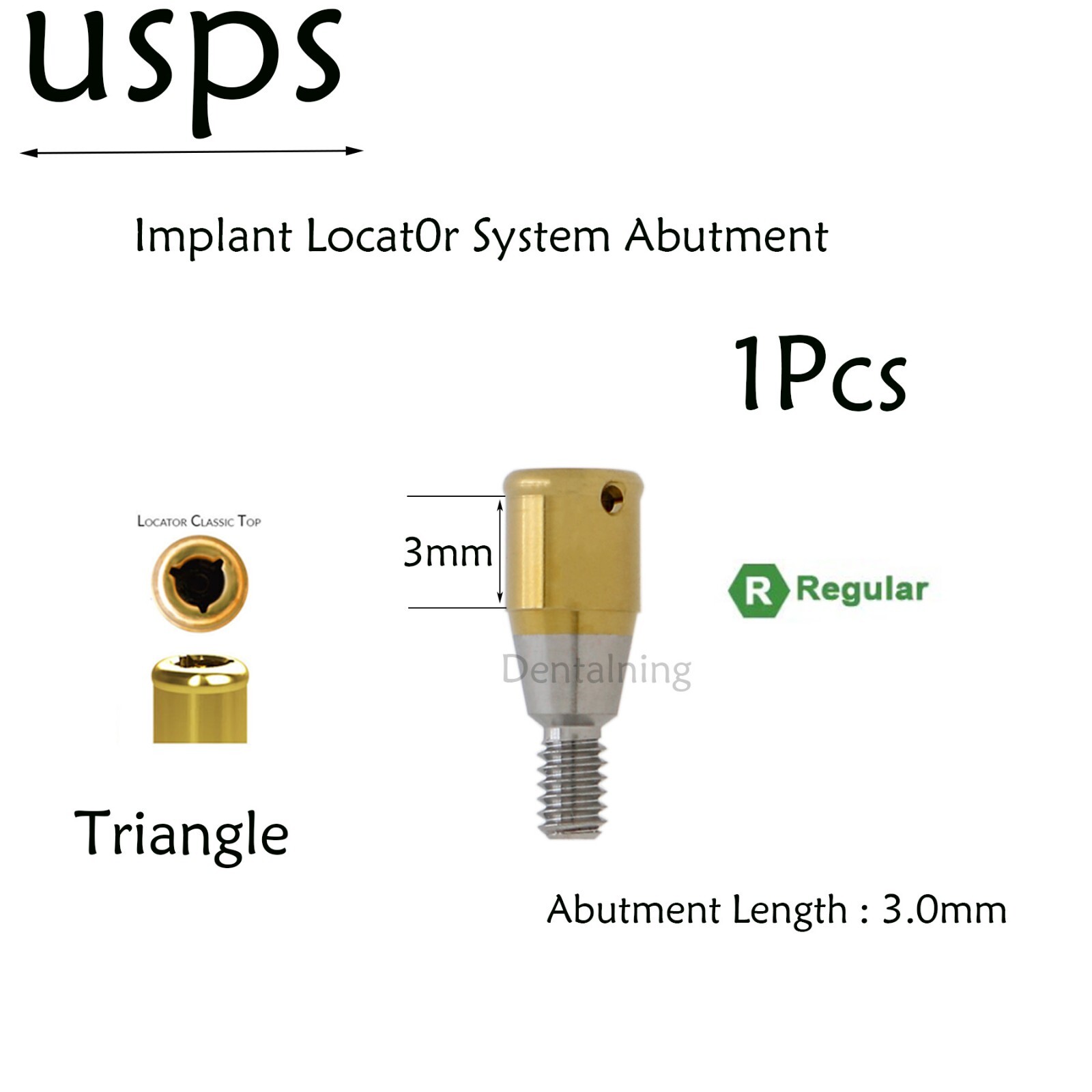 US Dental Overdenture Implant Abutment Locator Sys For Hiossen Regular 3/4/5.0mm