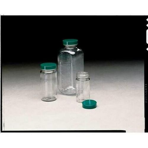 Glass Beaker Bottle 60mL 2oz Wide Mouth Screw Cap Graduated 48 Pack Lab Use