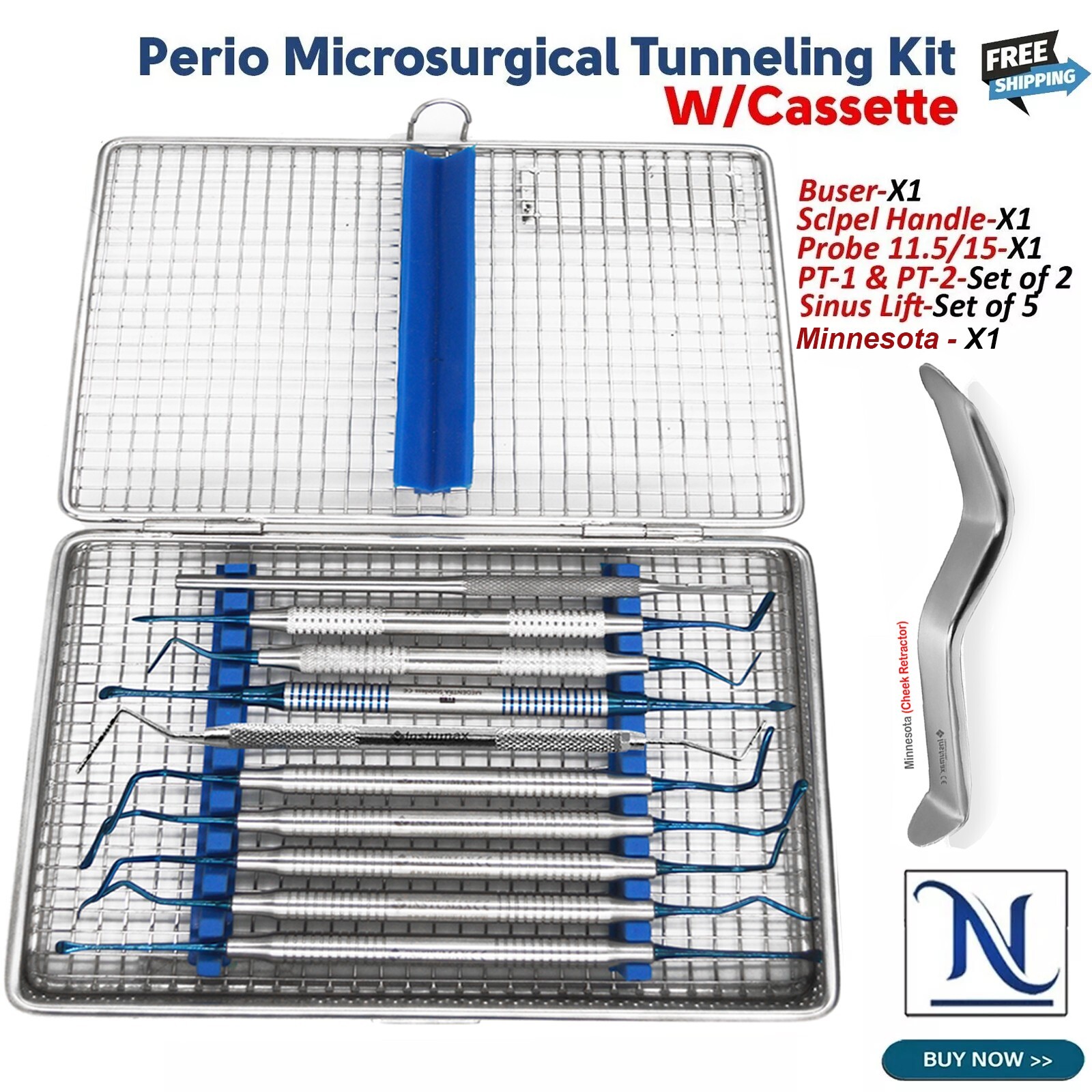 Periosteal Elevators & PDL Luxating Kit – Precision Tools for Dental Surgery