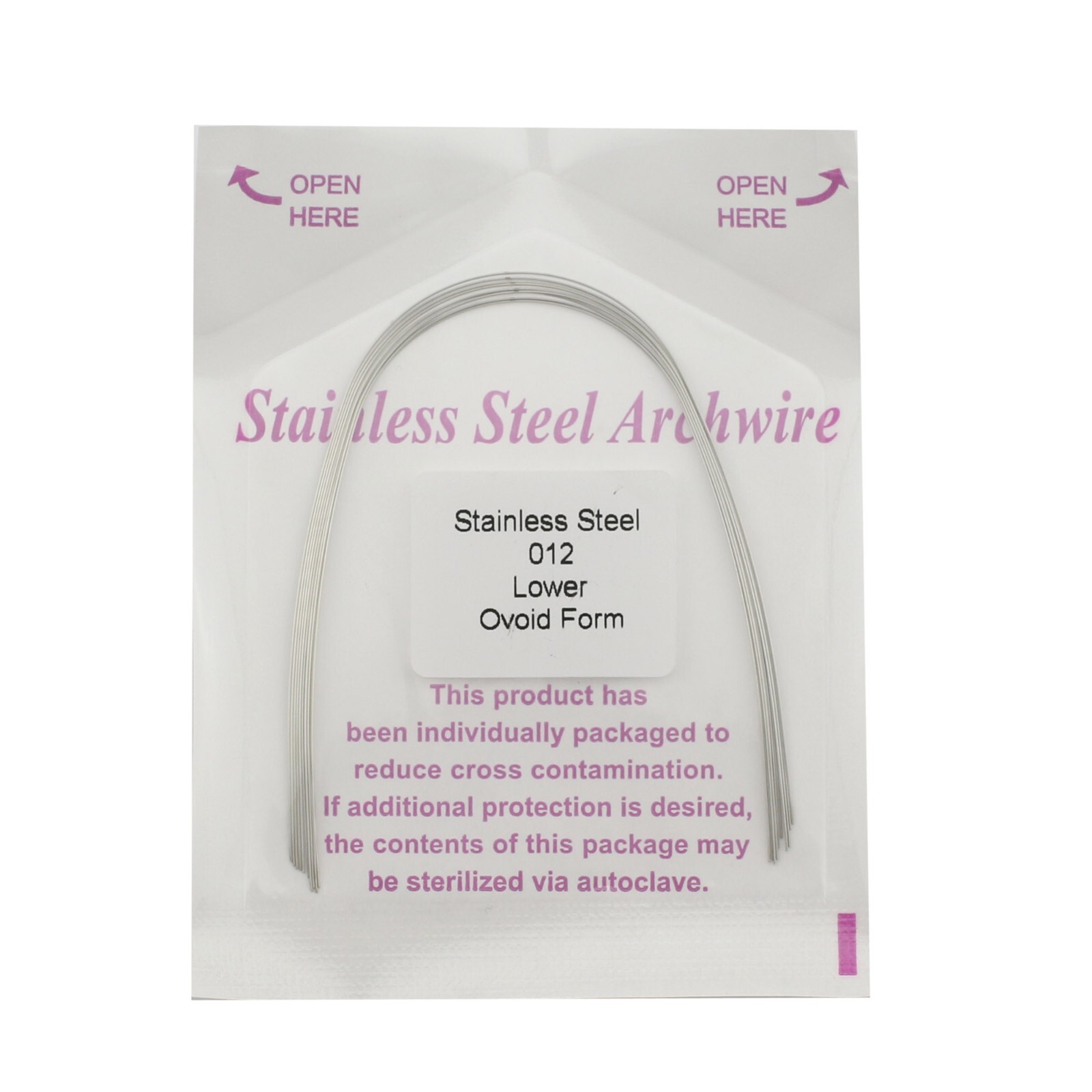 100PCS Orthodontic Stainless Steel Arch Wire Ovoid Form Round Rectangular Squre