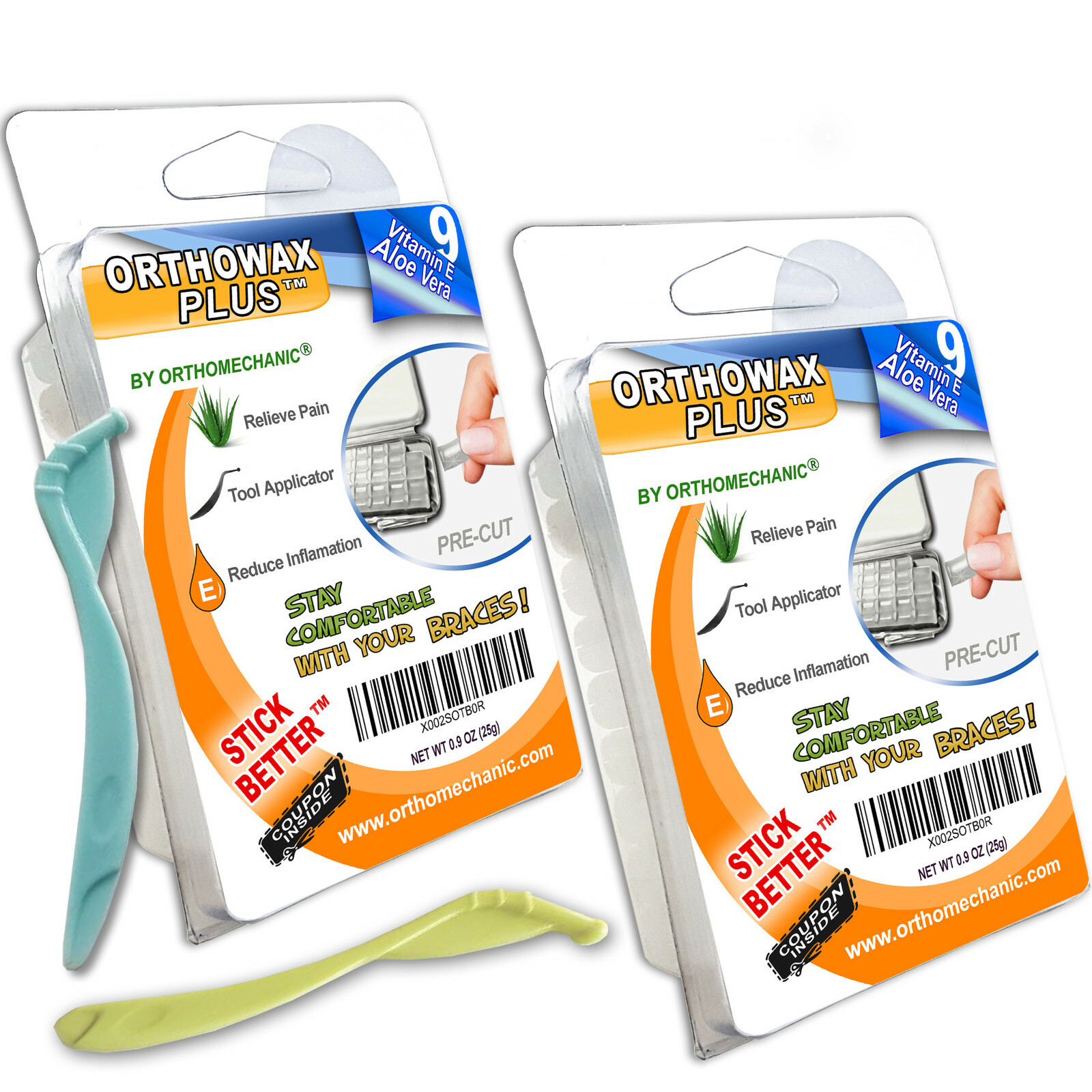 NEW! – DENTAL ORTHODONTIC WAX FOR BRACE – NOW PRECUT – ORTHOWAX PLUS™ – (PK 18)
