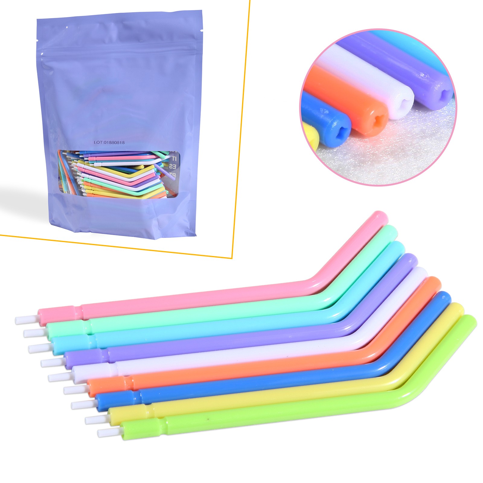 5 Packs Dental Fiber Post Resin Screw Thread Quartz Drills Yellow/Red Yabangbang