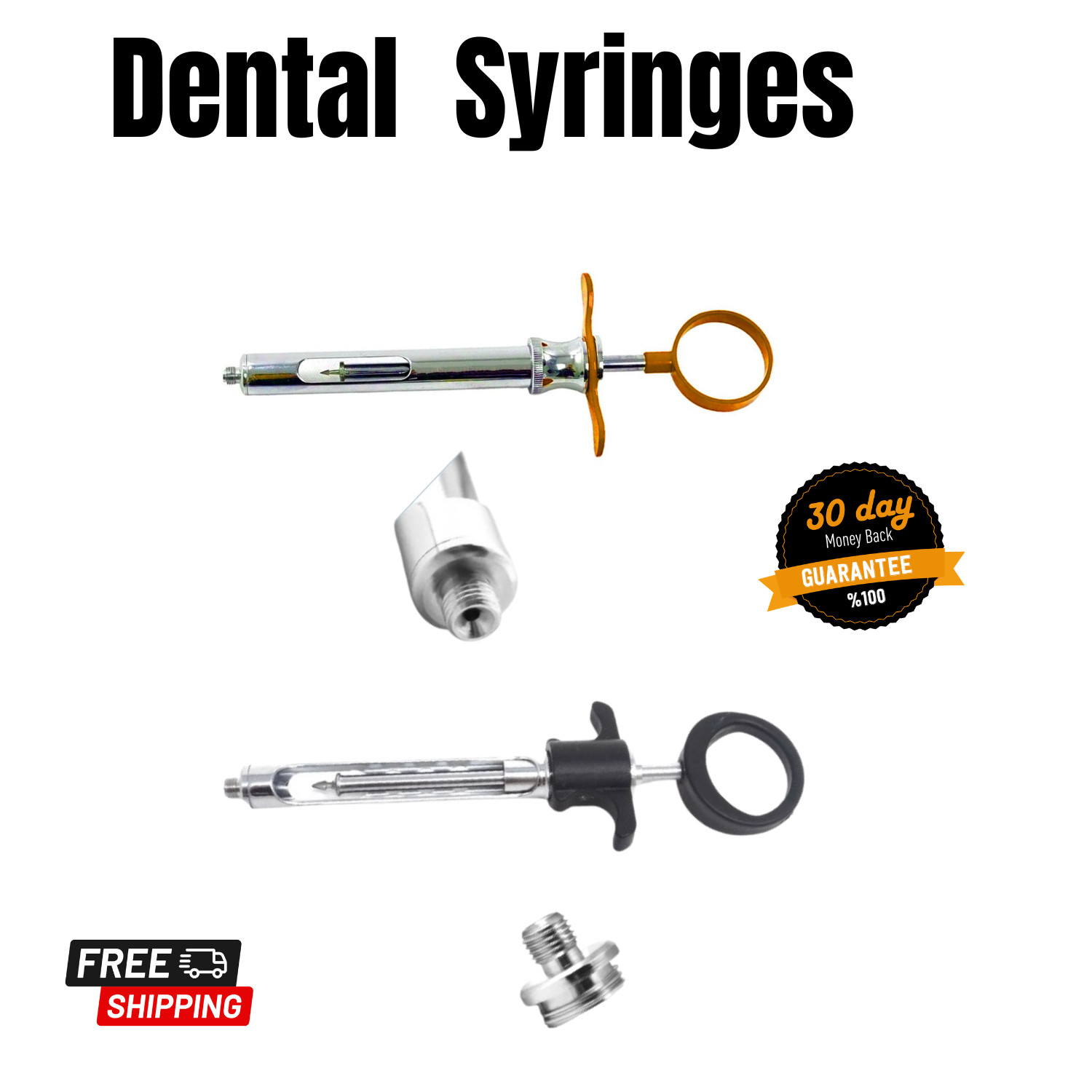 10x Dental Anesthetic Syringe 1.8CC Self-Aspirating Surgical Stainless Steel USA