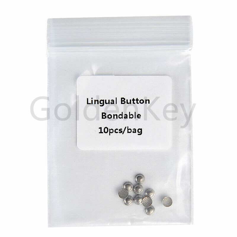 Dental Orthodontic Lingual Buttons Bondable Round Split Mesh Base 10Pcs/Pack