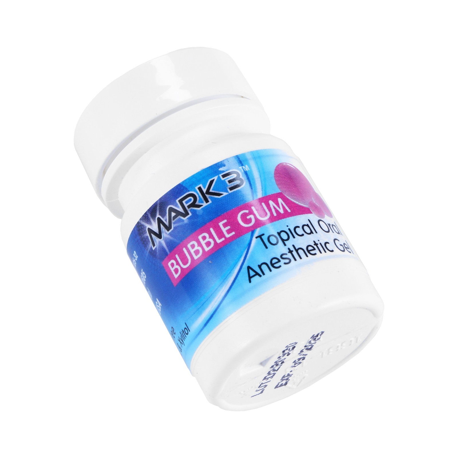 5Bottles MARK3 Dental Topical Anesthetic Gel 20% Benzocaine 1OZ Jar Bubble Gum