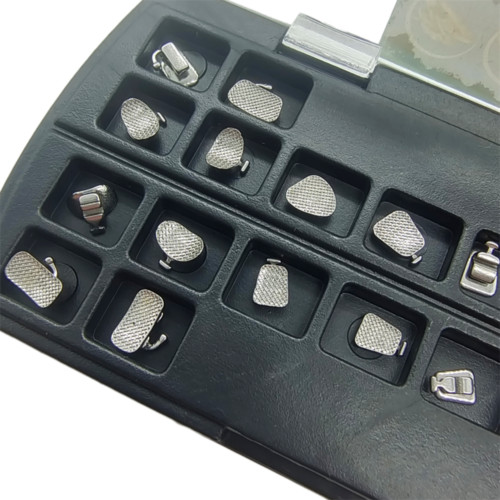 Dental Orthodontic Metal Lingual Brackets Brace Buccal Tubes 28pcs/set