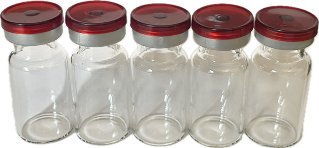 10mL Clear Vials (5) Flip Top Seals (BUYER SEALS W/CRIMPING TOOL NOT INCLUDED)