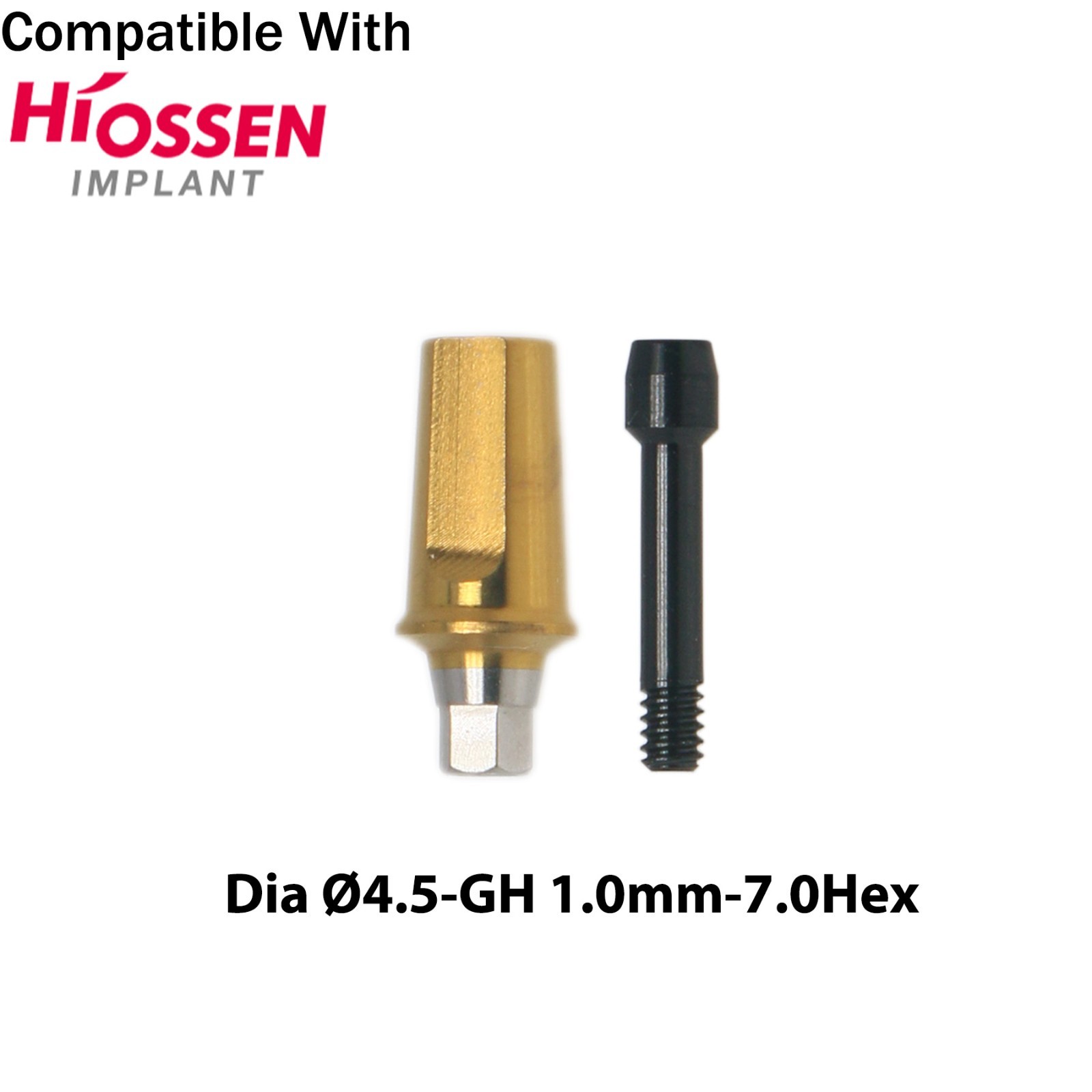 Titanium Straight Transfer Abutment Compatible with Osstem Hiossen Mini/Regular