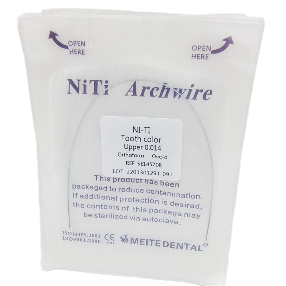5 Packs Dental Ortho Super Elastic NiTi Round Arch Wires White Color Coated