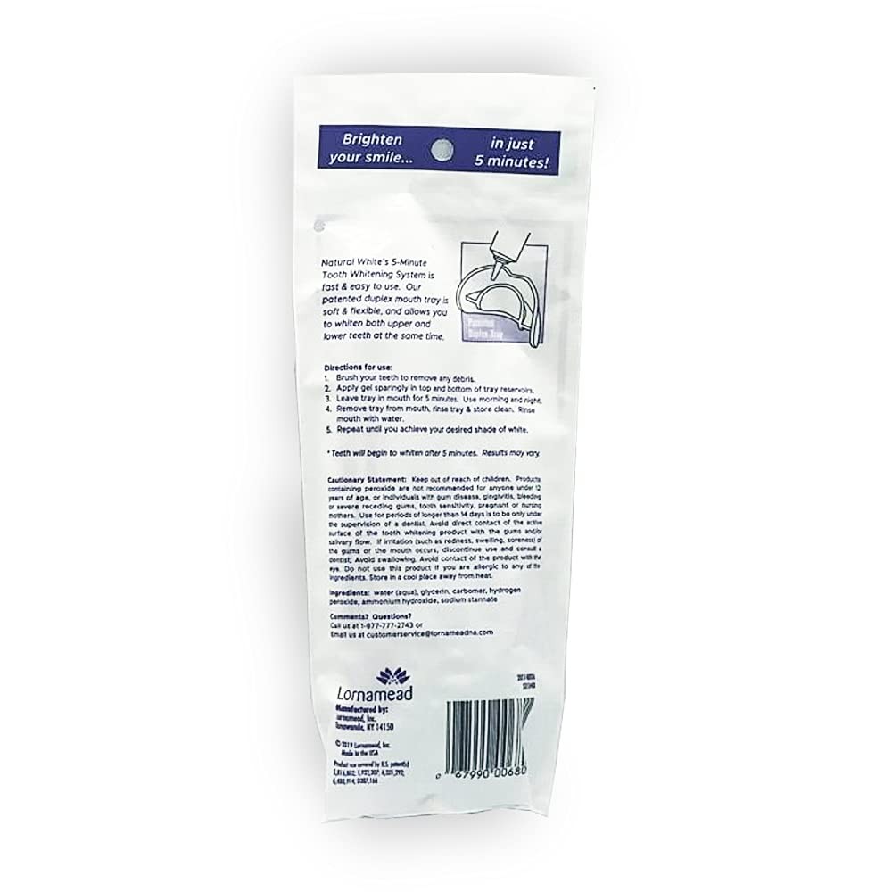 5 Pack Natural White 5-Minute Teeth Whitening Kits 3.75 Ounce (Pack of 1)