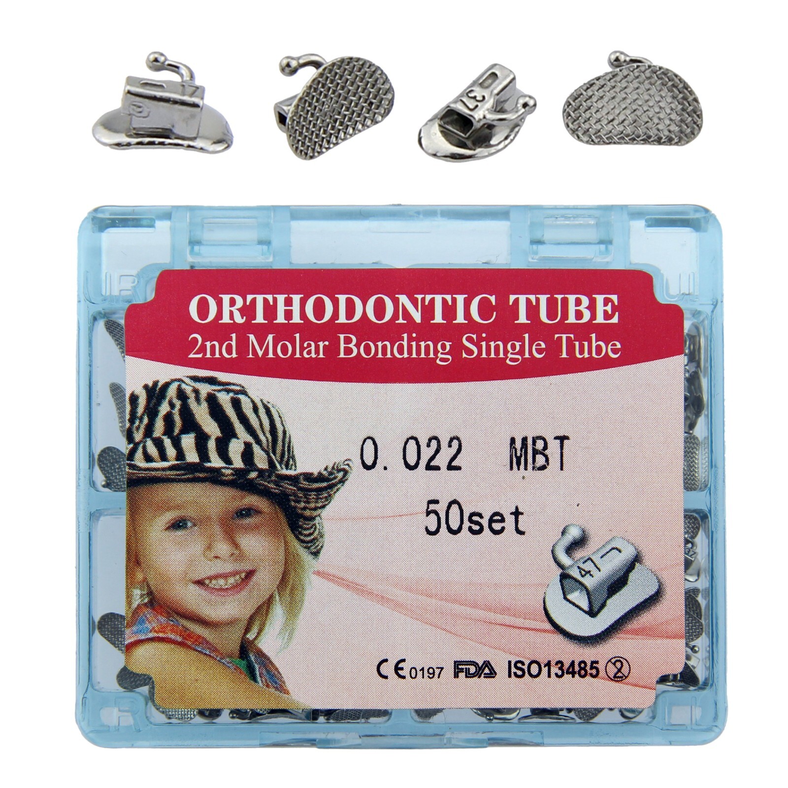 200 Tubo Ortodoncia Orthodontic Buccal Tube Roth MBT 022 1st 2nd Molar Bondable