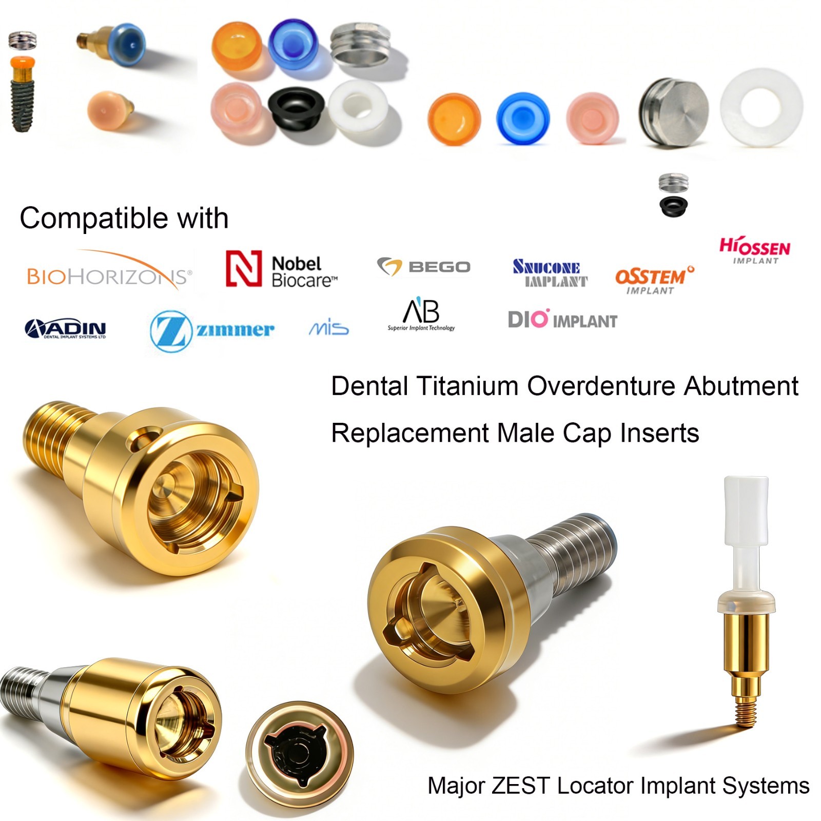 US Dental Locator Abutment For BioHorizons/Hiossen/Nobel/Zimmer Multiple Implant