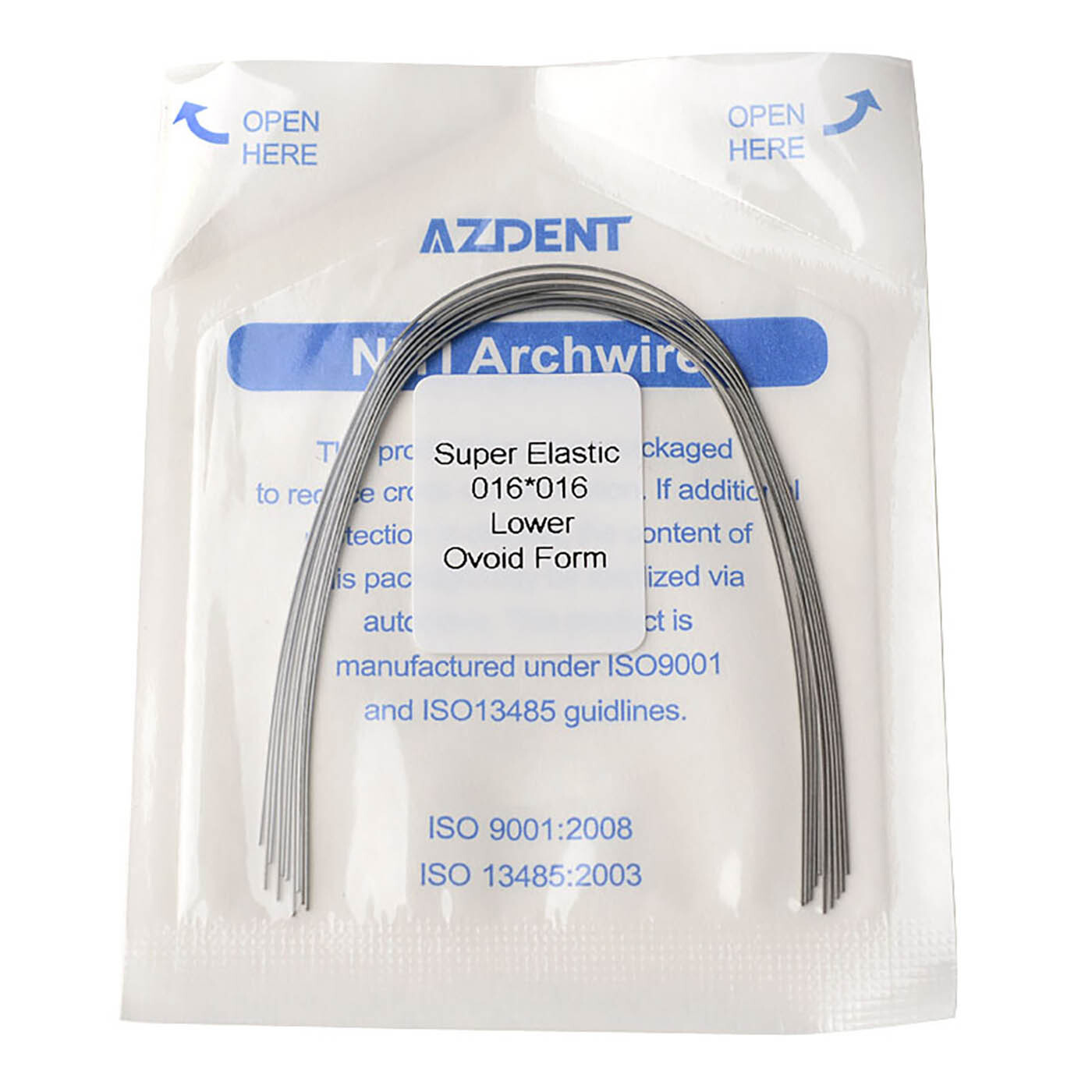 AZDENT Dental Orthodontic Super Elastic Niti Rectangular Arch Wire Ovoid/Nature
