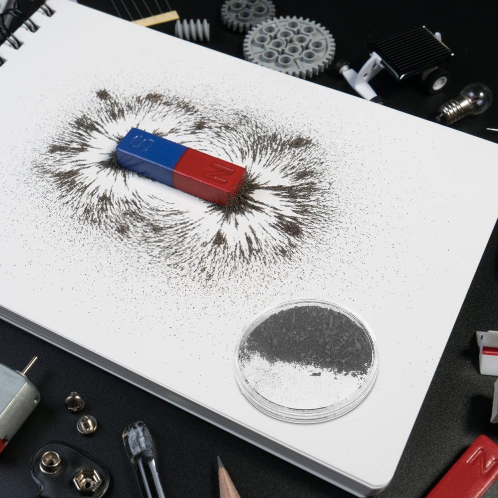 2 Pcs Magnetic Powder Iron Filings Demonstrator Fillings Experiments