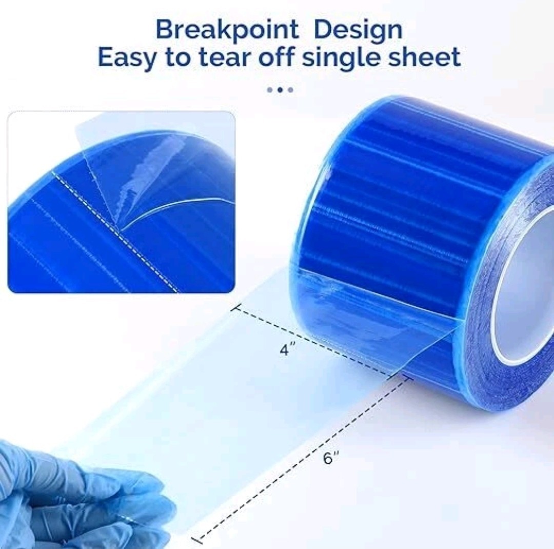 Dental Tattoo Adhesive Roll Medical Barrier Film Tape 1200 Sheets 4″ x 6″