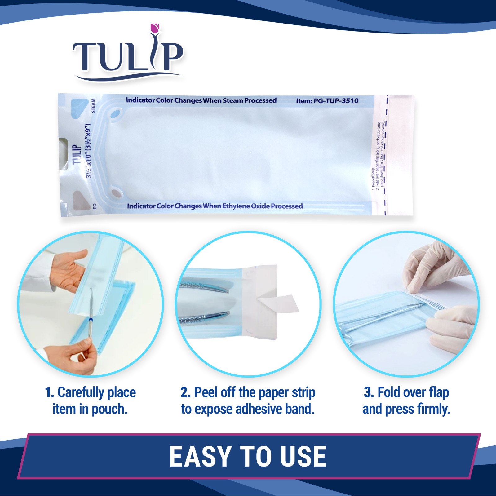 400 Sterilization Pouches 3.5″ x 10″, Nail Bags for Sterilizer Sterile Autoclave