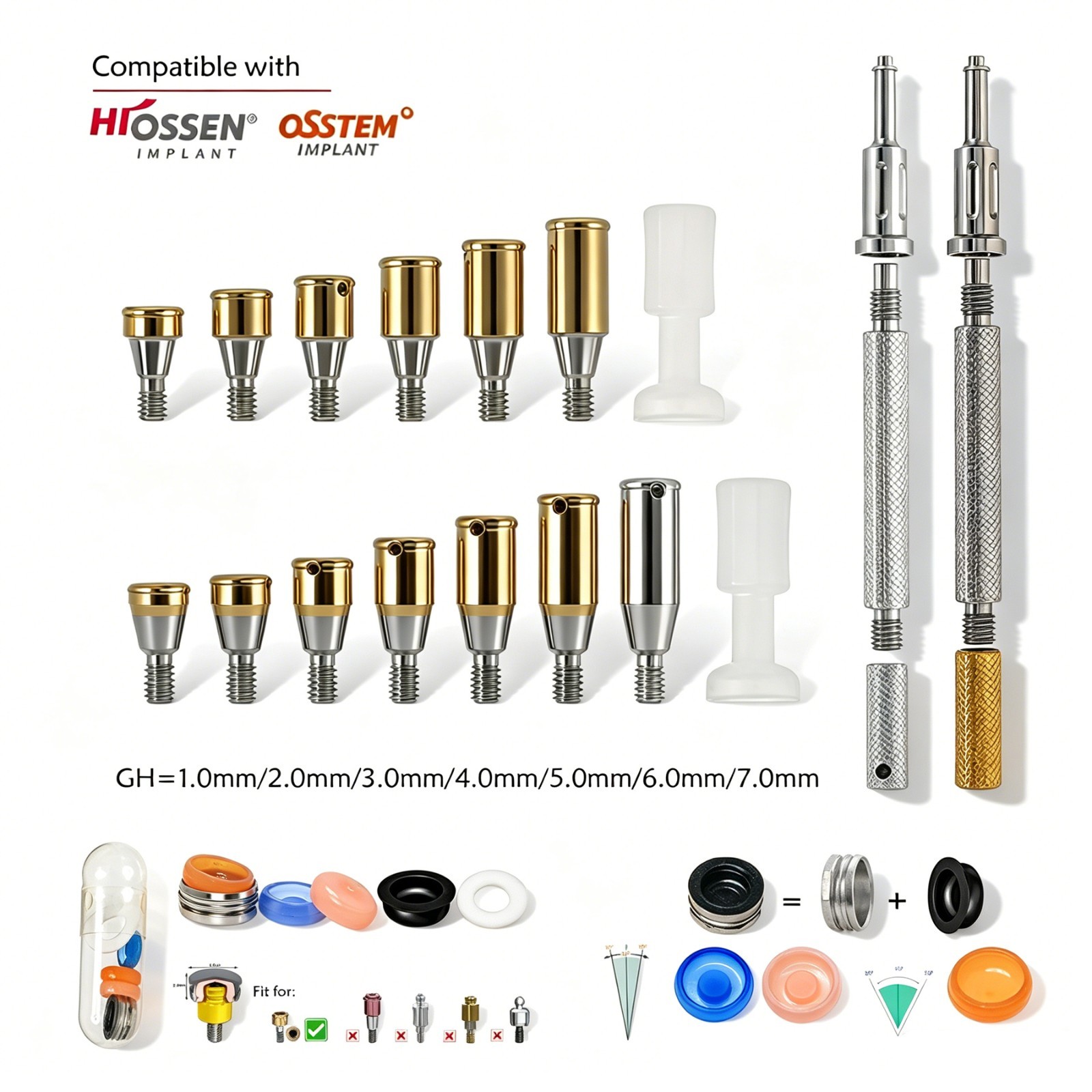 Dental Zest Locator Overdenture Abutment & Accessories for Multi Implant Systems