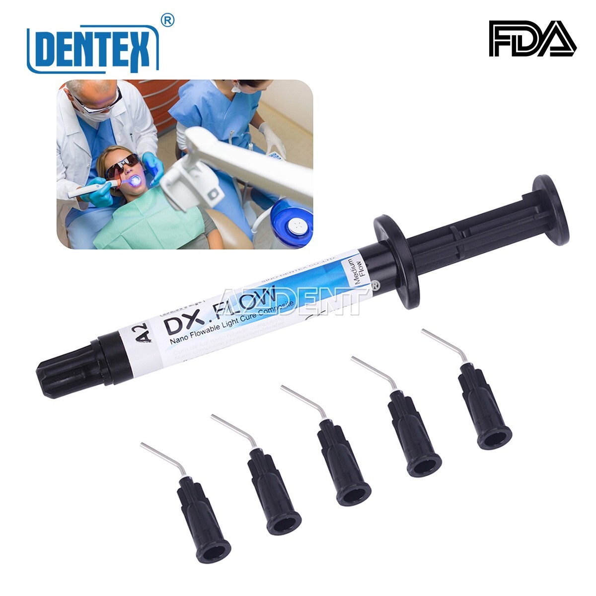 Dental Composite Resin Medium Flowable Light Cure/ Etching Gel /Bonding Adhesive