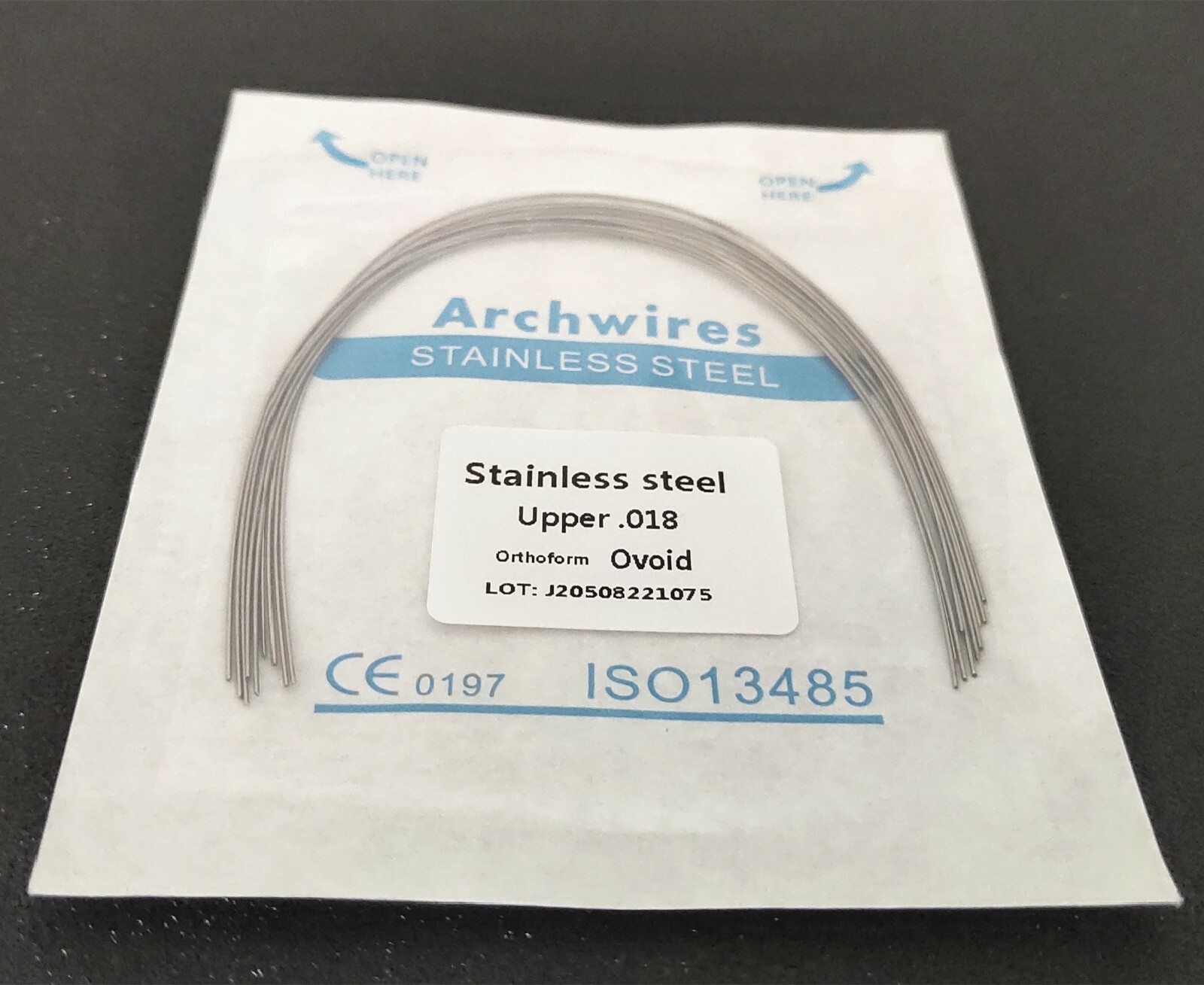 100 Pieces Dental Stainless Steel Round Arch Wire Orthodontic Arcs Ovoid Form
