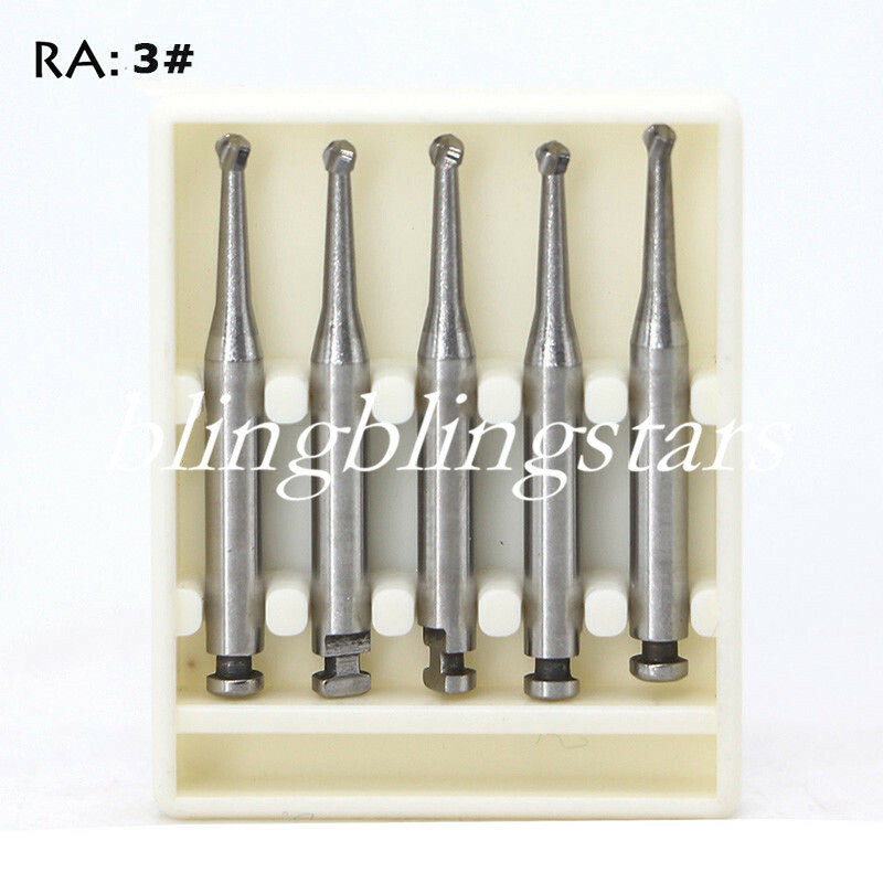 8 Types Dental Round Carbide Bur for Slow Speed Latch Type RA 1# – 8# Burs