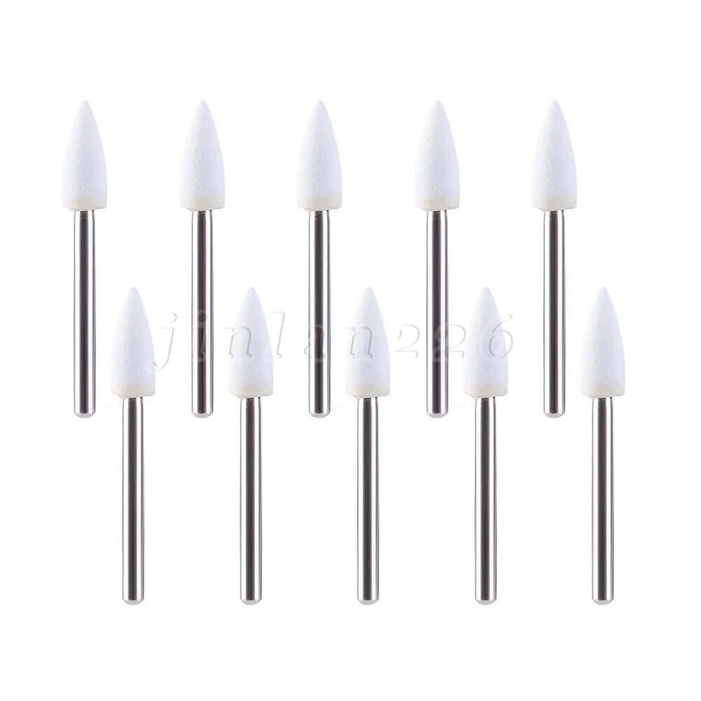 Dental White Polishing Stones – Flame FL2 FG – Arkansas Stone – Meta – 12 pieces