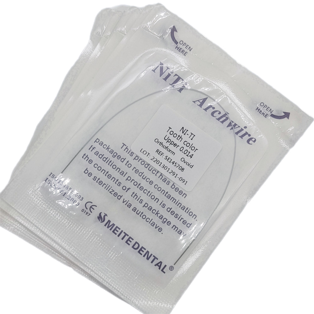 5 Packs Dental Ortho Super Elastic NiTi Round Arch Wires White Color Coated