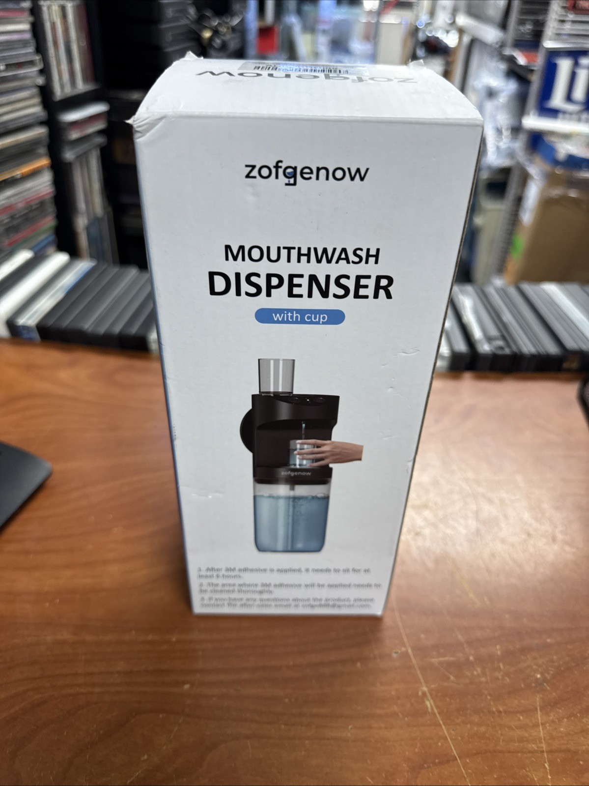ZOFGENOW Automatic Mouthwash Dispenser Wall Mount 19.4oz for Bathroom, White