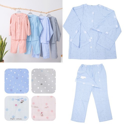 Unisex Hospital Patient Gown Medical Exam with multicolor Cotton 33 packs