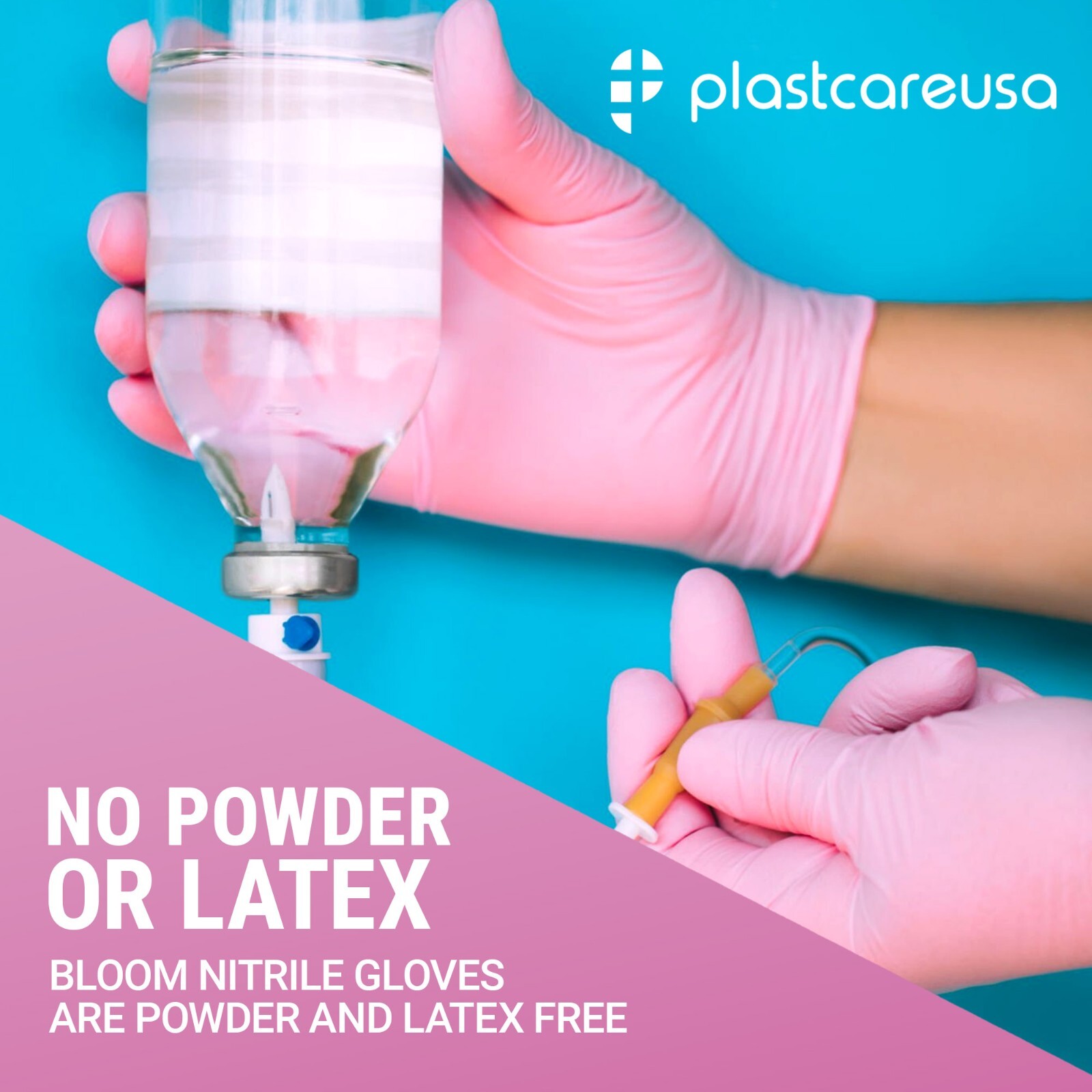 Pink Nitrile Exam Gloves – Various Sizes – Powder & Latex Free (Medical Grade)