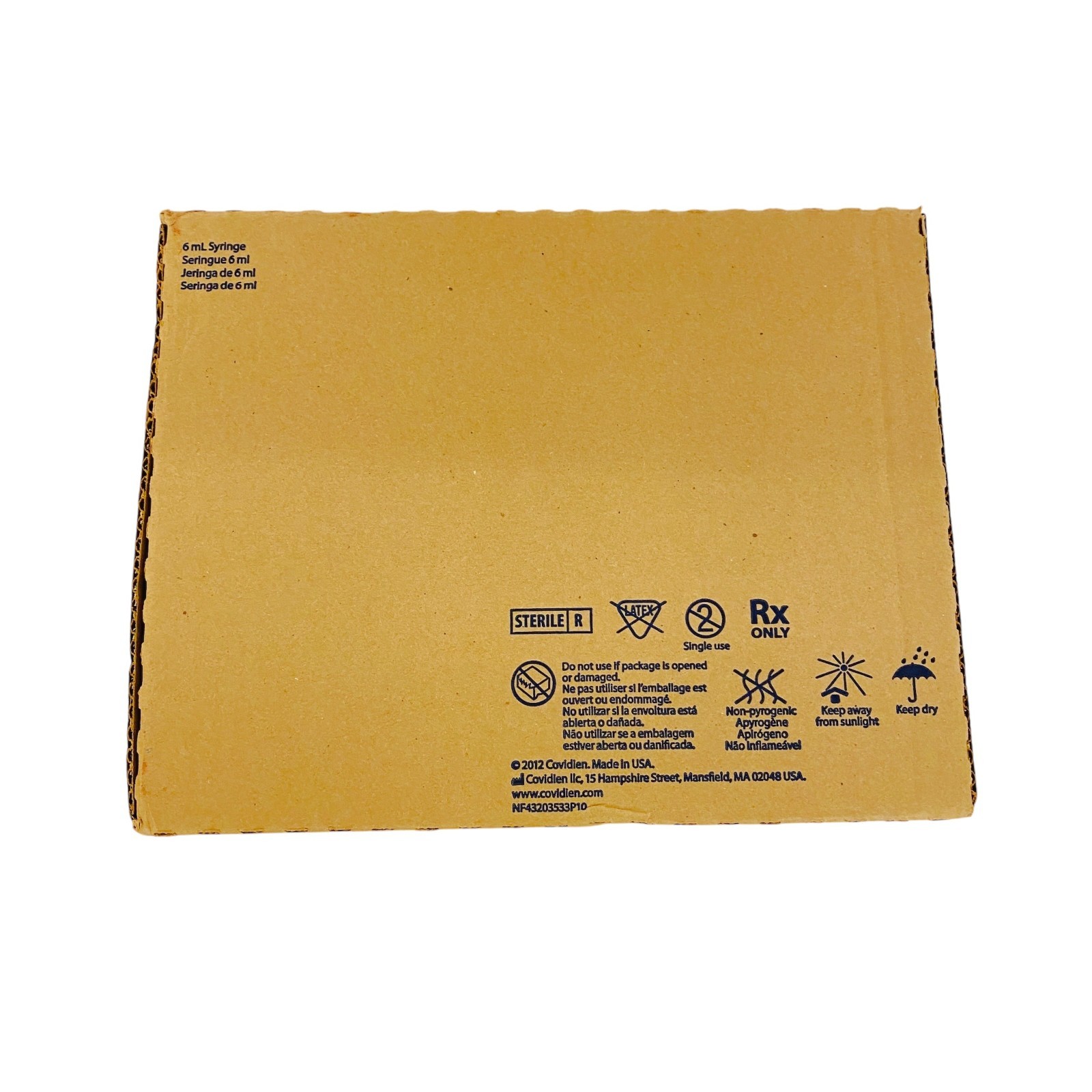 Covidien Monoject 6mL Syringes Luer-Lock Tip REF 1180600777 – Box of 100