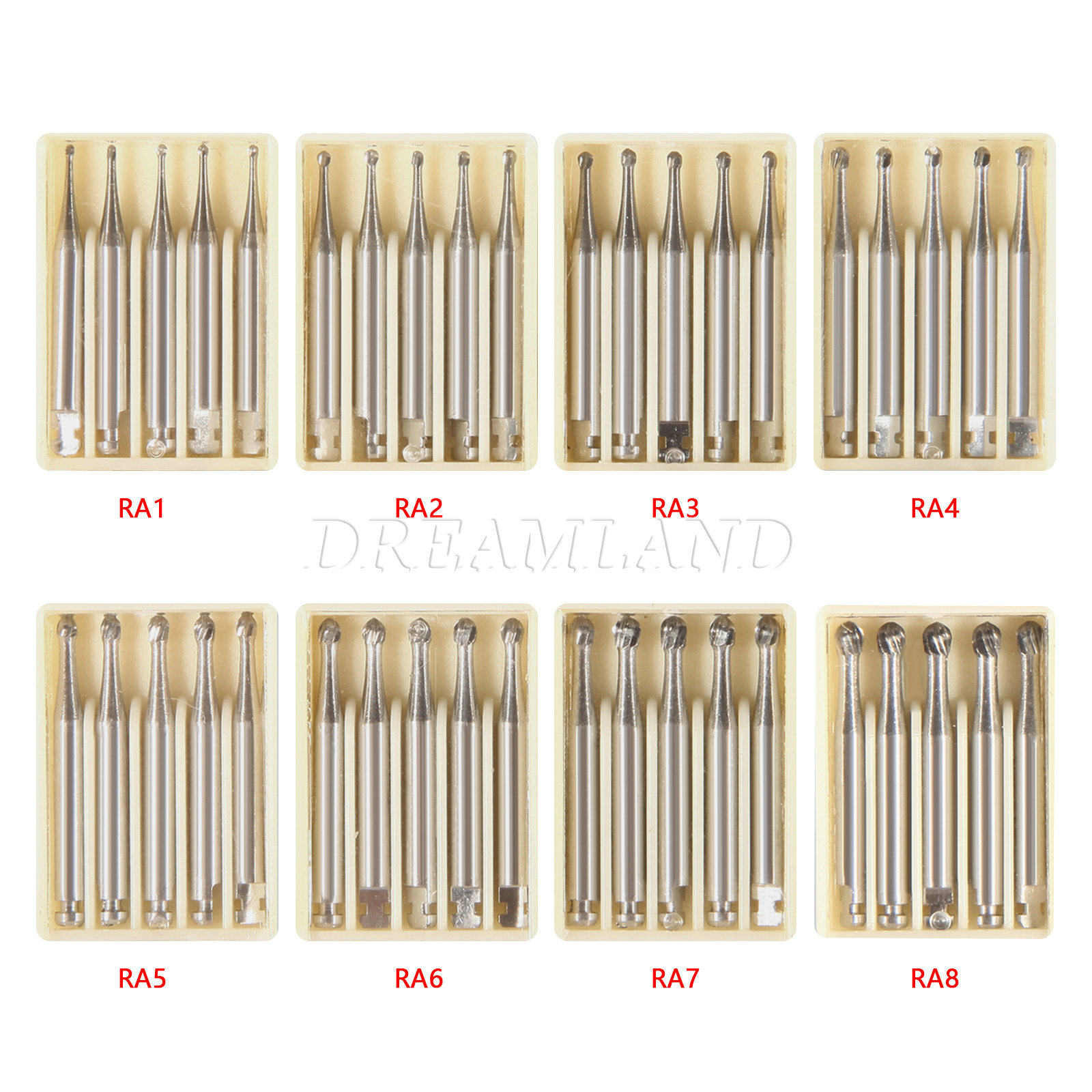 RA1-8 Dental Lab Clinic Tungsten Steel Burs For Contra Angle Handpiece