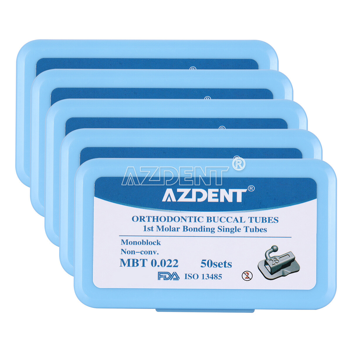 AZDENT Dental 1er 2do Molar Tubos bucales de ortodoncia Bondabe Roth/MBT